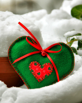 Heart on the Snow - Obrázkek zdarma pro iPhone 5S