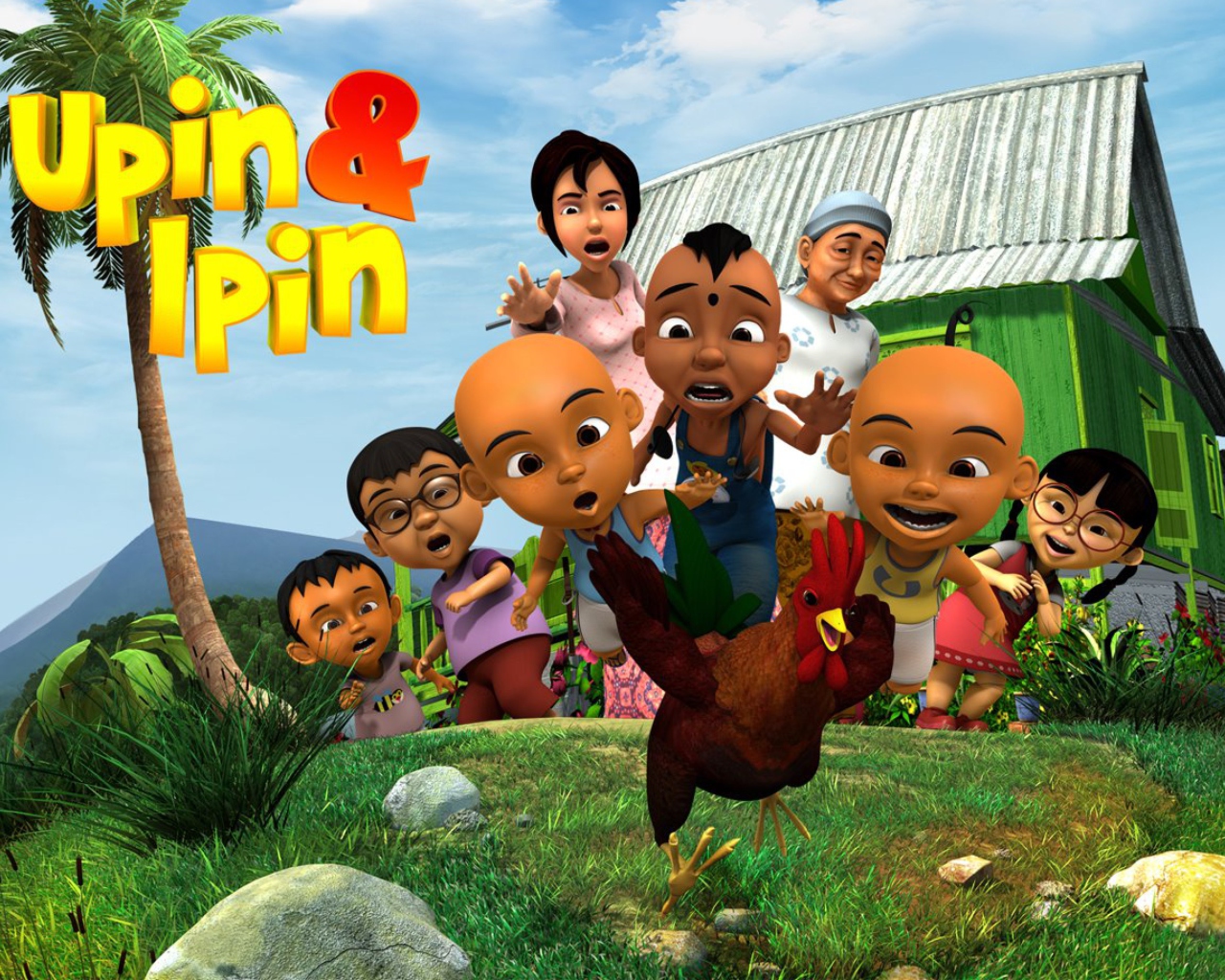 Upin & Ipin wallpaper 1280x1024