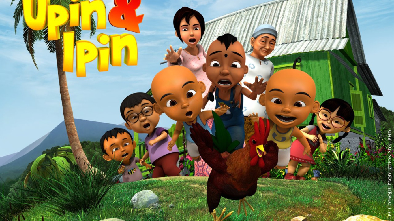 Upin & Ipin wallpaper 1366x768