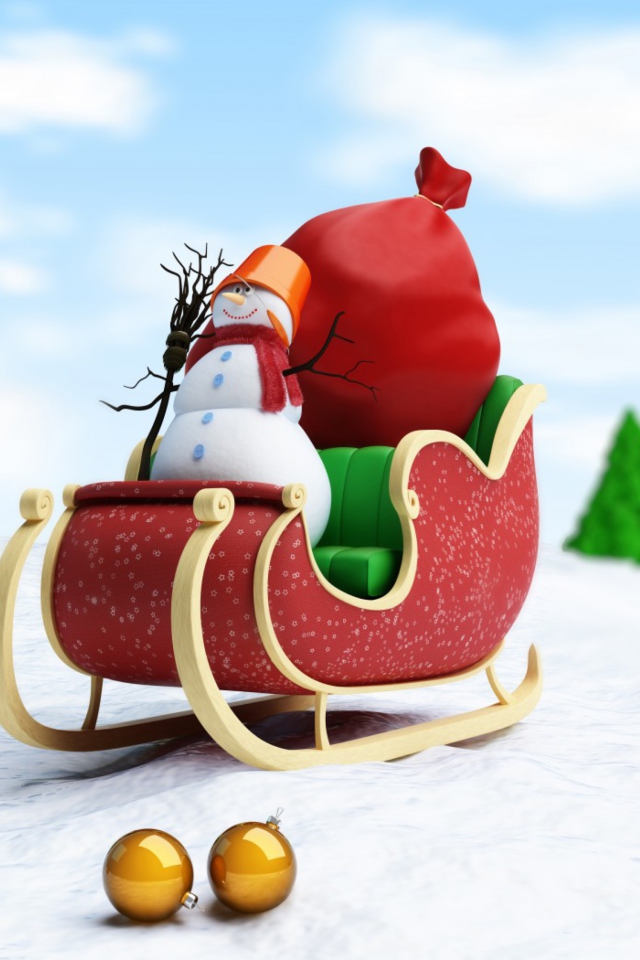 Screenshot №1 pro téma Santa's Snowman 640x960