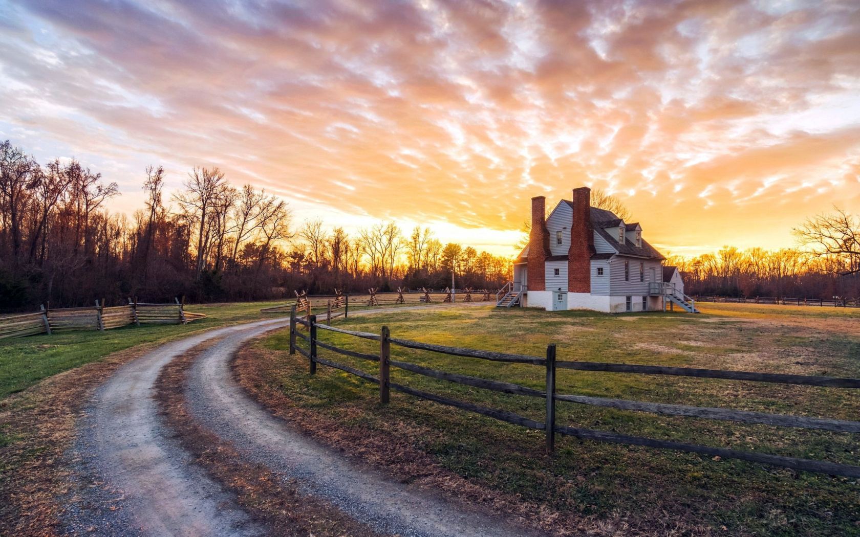 Sunset House wallpaper 1680x1050