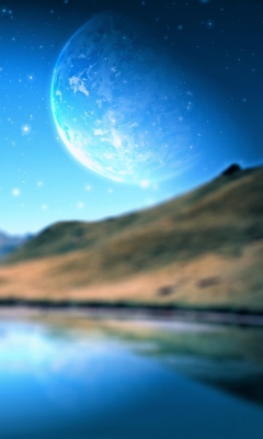 Fondo de pantalla Space Lake 240x400