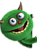 Fluffy Green Monster screenshot #1 132x176