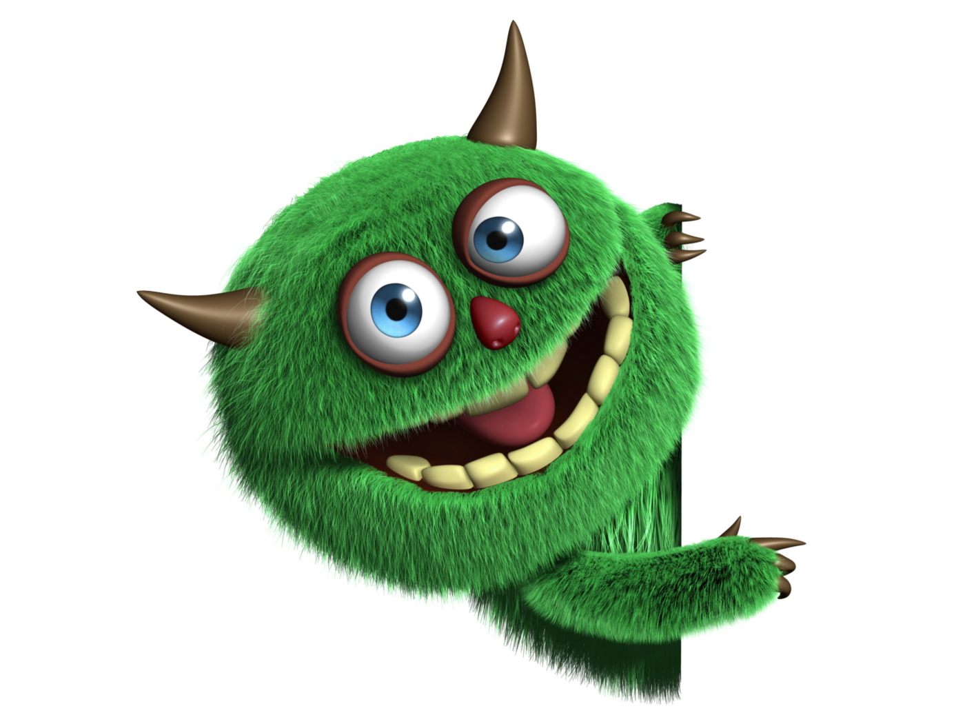 Fluffy Green Monster screenshot #1 1400x1050