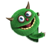 Screenshot №1 pro téma Fluffy Green Monster 176x144
