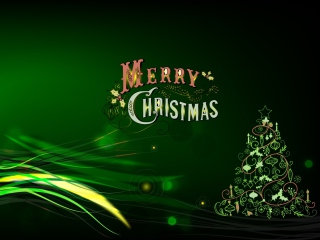 Screenshot №1 pro téma Green Merry Christmas 320x240