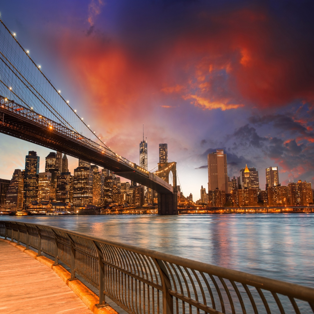 Screenshot №1 pro téma NYC - Brooklyn Bridge 1024x1024