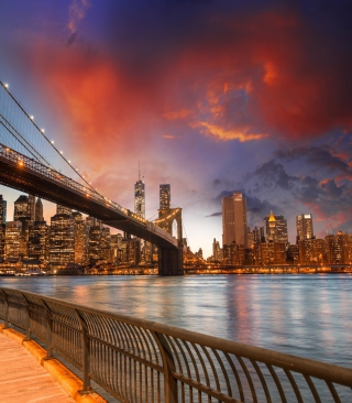 Kostenloses NYC - Brooklyn Bridge Wallpaper für Nokia X2-02