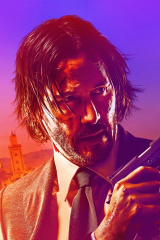 John Wick Chapter 3 Parabellum wallpaper 320x480