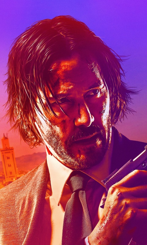 John Wick Chapter 3 Parabellum wallpaper 480x800