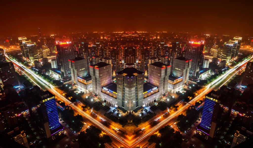 Обои Beijing Panorama In China 1024x600