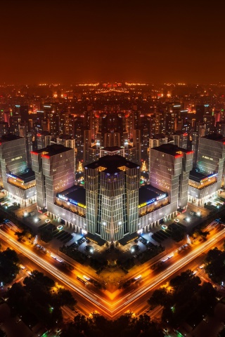 Обои Beijing Panorama In China 320x480