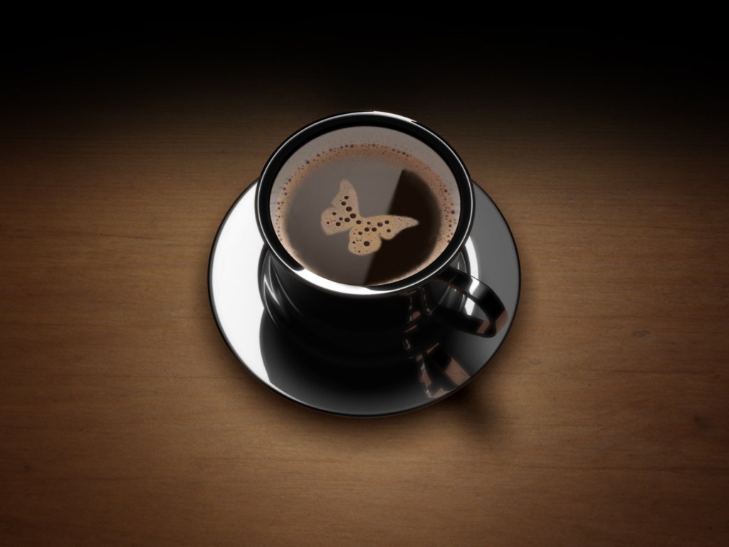 Sfondi Butterfly Coffee 1024x768