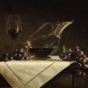 Fondo de pantalla Still life grapes and wine 128x128