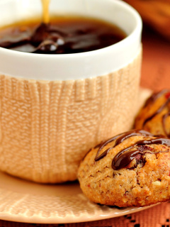 Dessert cookies with coffee screenshot #1 240x320
