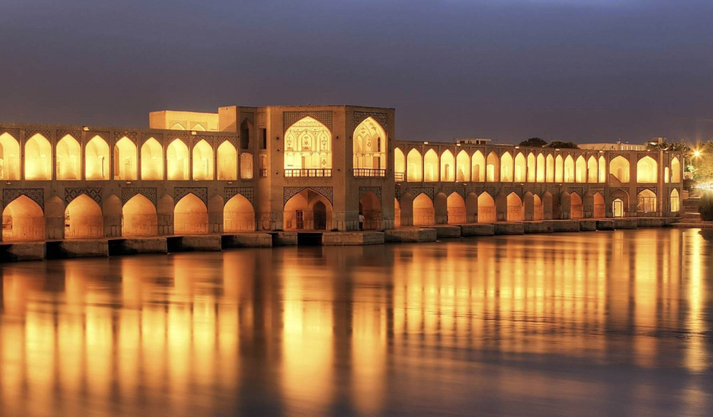 Обои Khaju Bridge - Iran 1024x600