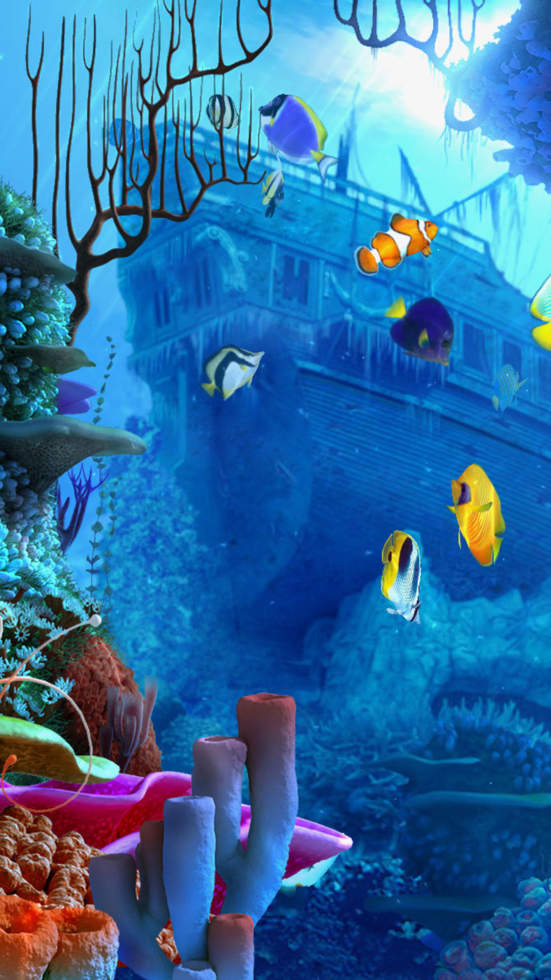 Fondo de pantalla Aquarium Coral 1080x1920