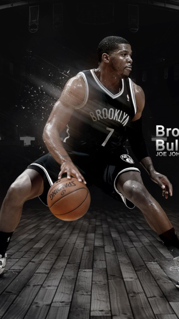 Обои Joe Johnson from Brooklyn Nets NBA 360x640