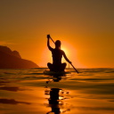Das Sunset Surfer Wallpaper 128x128