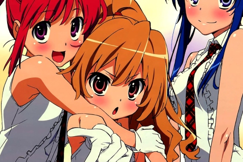 Fondo de pantalla Anime Friends 480x320
