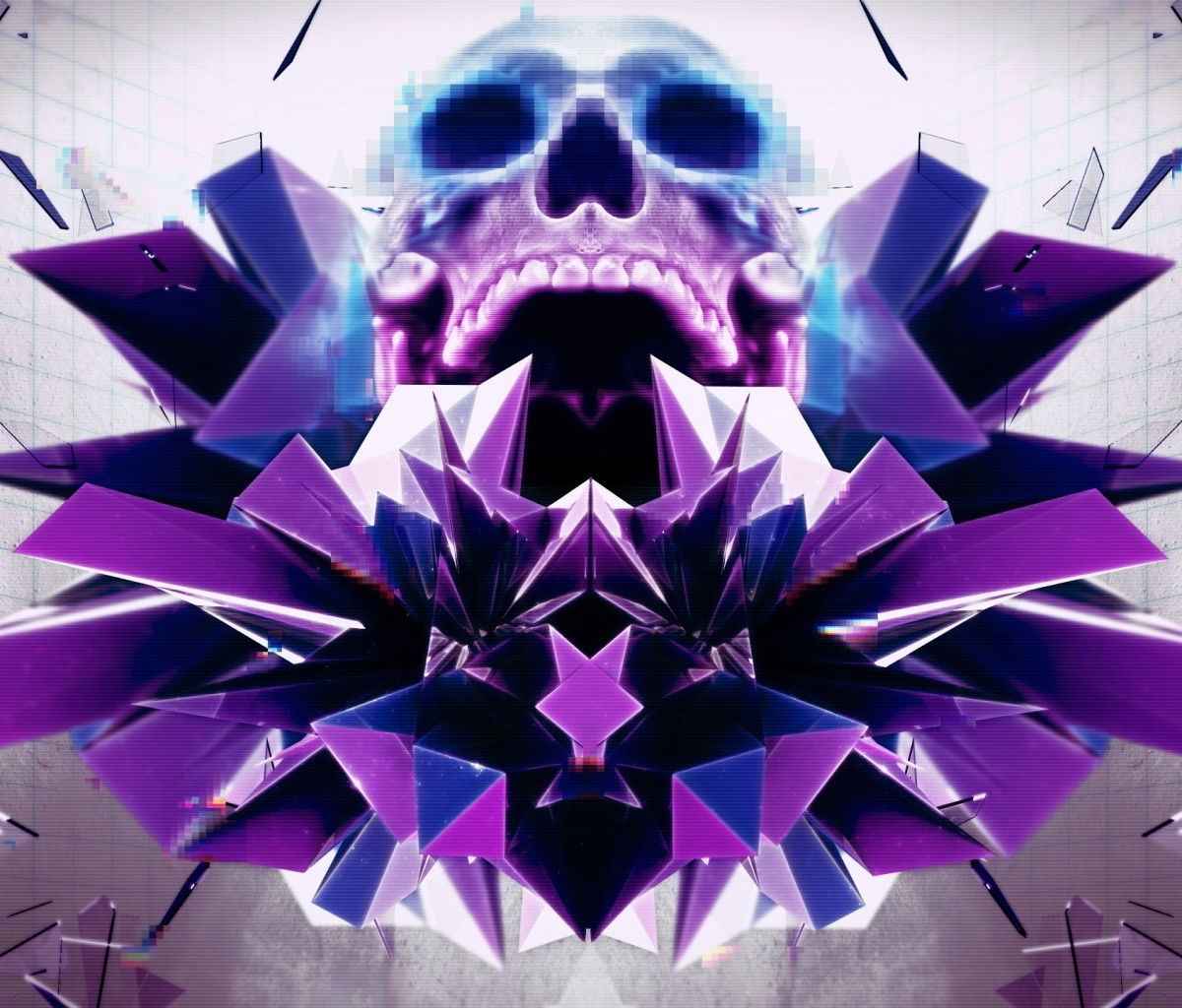 Screenshot №1 pro téma Abstract framed Skull 1200x1024