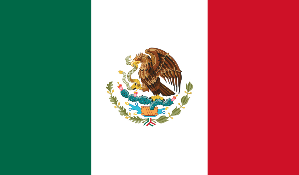 Das Flag of Mexico Wallpaper 1024x600