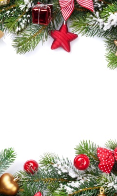 Festival decorate a christmas tree wallpaper 240x400