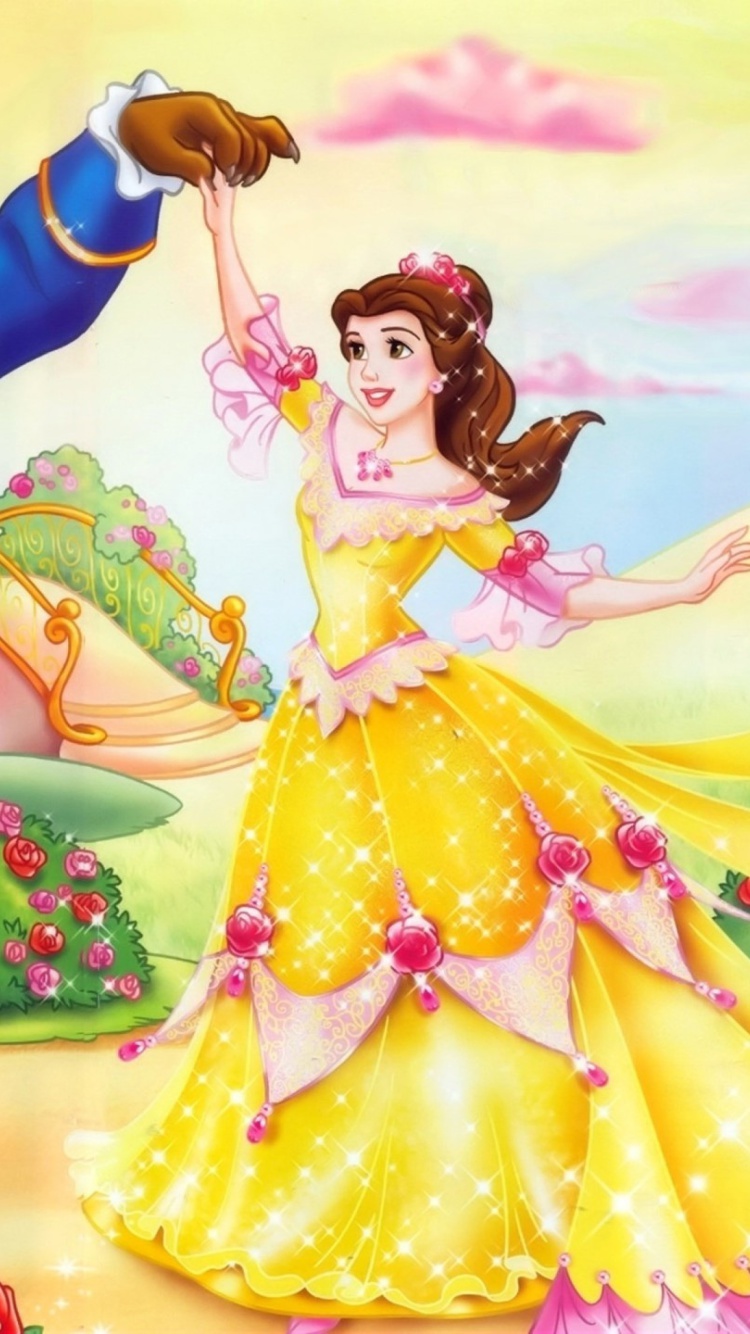Sfondi Beauty and the Beast Disney Cartoon 750x1334