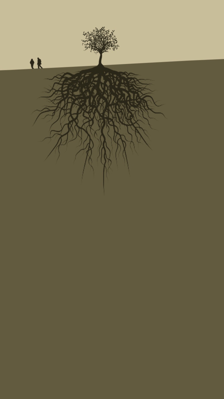 Roots wallpaper 750x1334
