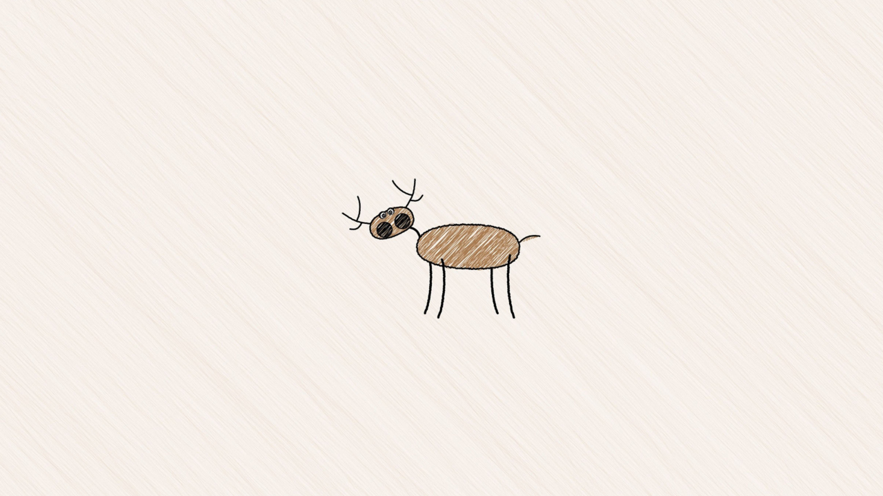 Screenshot №1 pro téma Funny Deer Drawing 1280x720