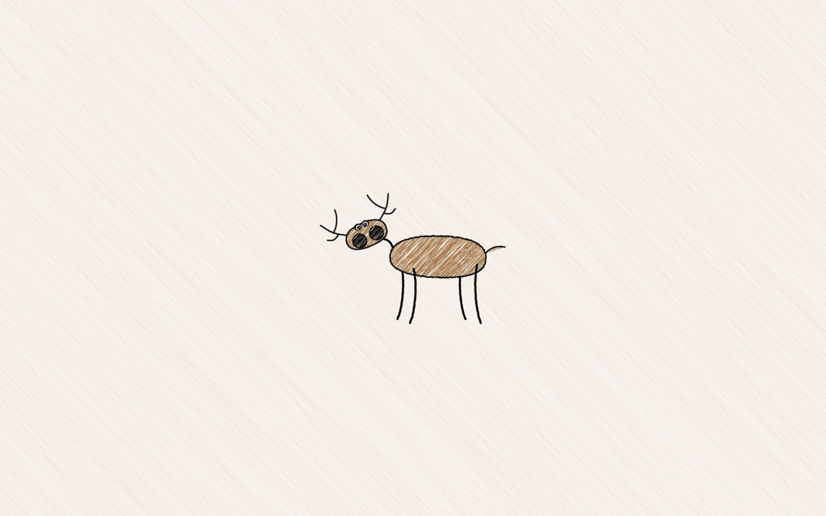 Screenshot №1 pro téma Funny Deer Drawing 1680x1050