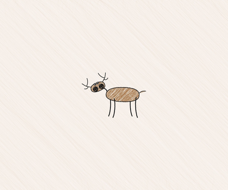 Funny Deer Drawing wallpaper 960x800