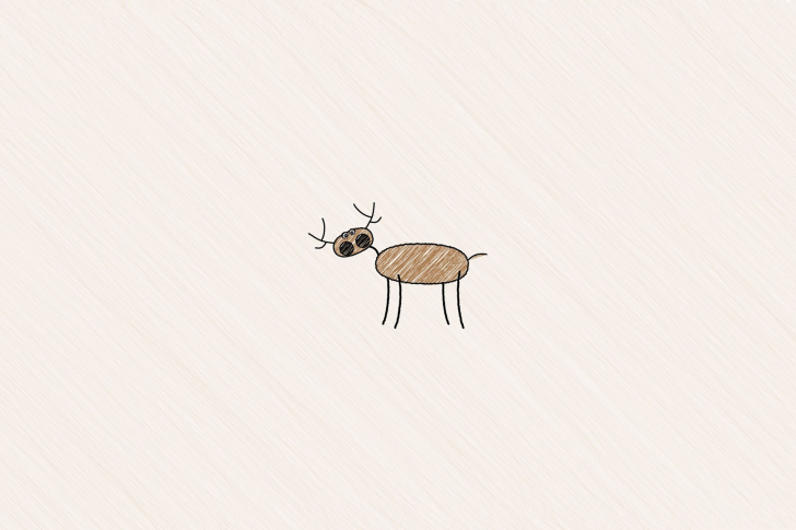 Funny Deer Drawing wallpaper