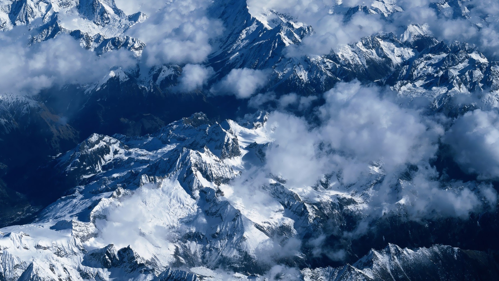 Screenshot №1 pro téma Snowy Mountains 1600x900