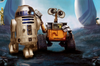 Cute Wall-E Background for Android, iPhone and iPad