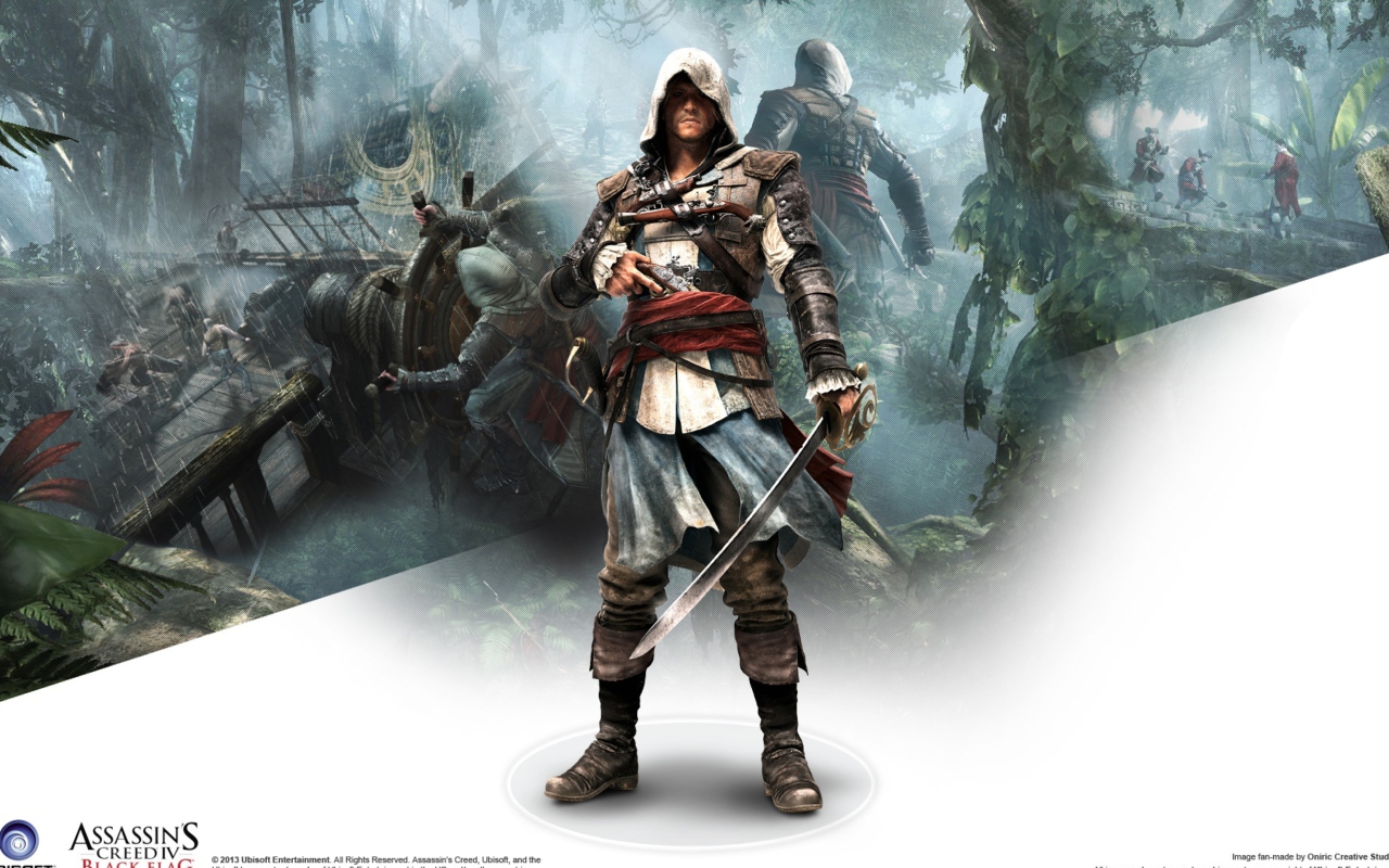 Das Assassins Creed Black Flag Game Wallpaper 1280x800