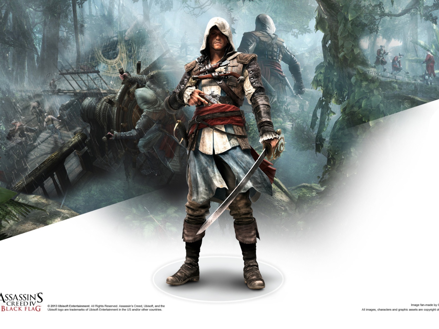 Screenshot №1 pro téma Assassins Creed Black Flag Game 1400x1050