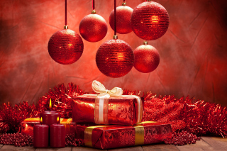 Red Christmas - Obrázkek zdarma pro Samsung Galaxy S4