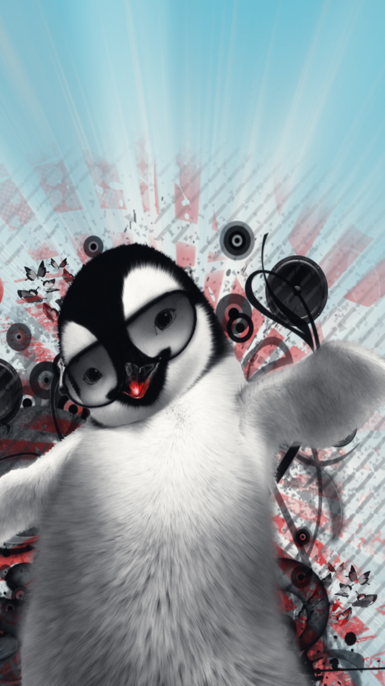 Fondo de pantalla Dancing Penguin 750x1334
