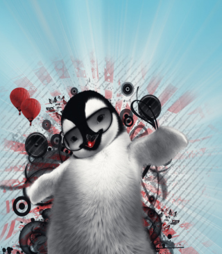 Kostenloses Dancing Penguin Wallpaper für Nokia C2-00