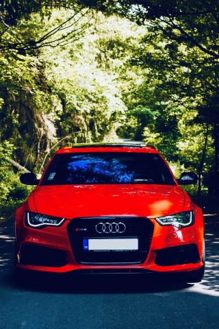 Audi A3 Red wallpaper 320x480