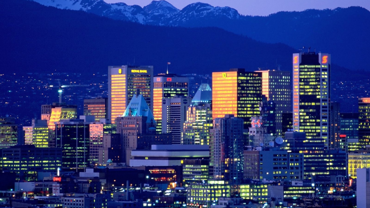 Fondo de pantalla Vancouver Skyline 1280x720