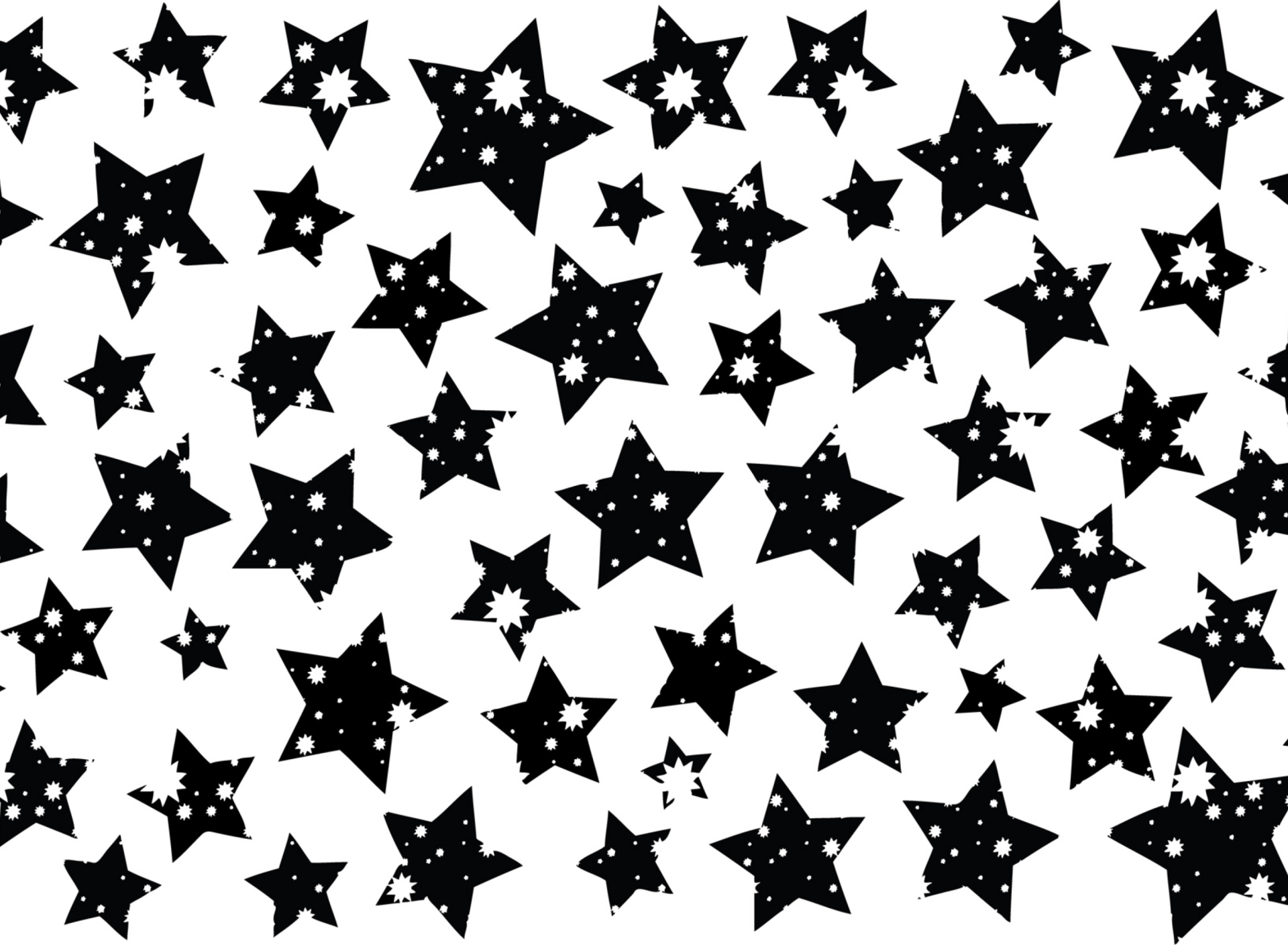 Das Black And White Stars Wallpaper 1920x1408