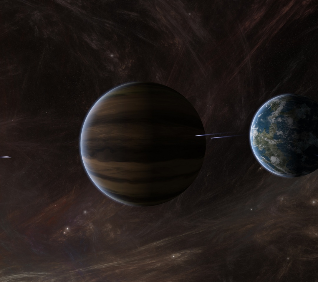 Обои Orbit of Jupiter 1080x960