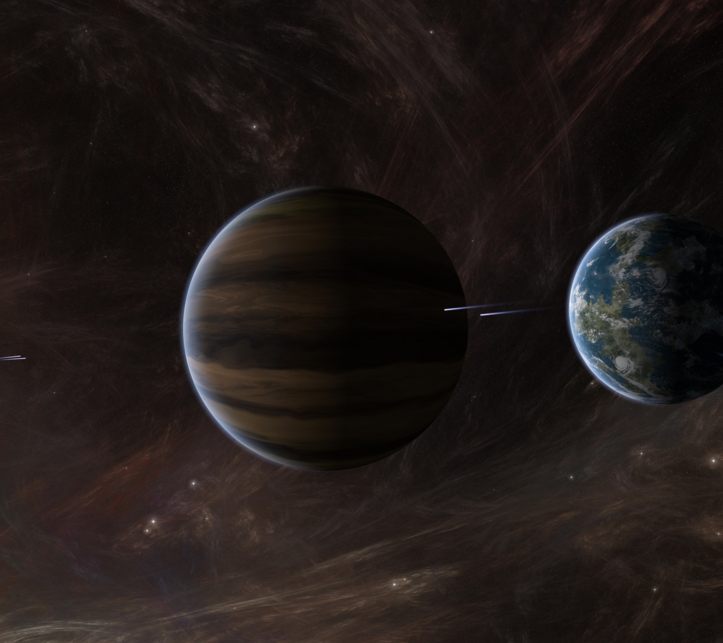 Fondo de pantalla Orbit of Jupiter 1440x1280