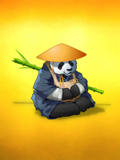 Fondo de pantalla Funny Panda Illustration 240x320