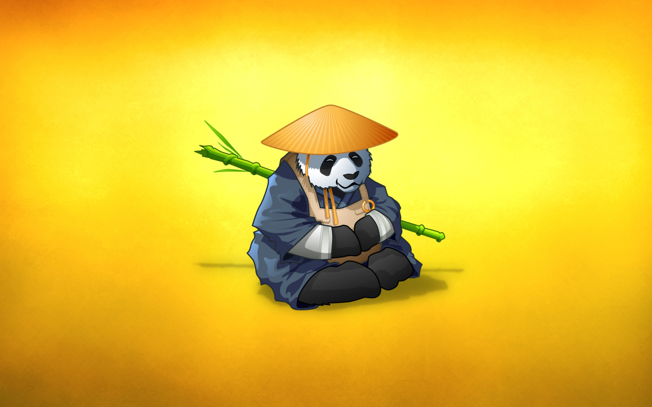 Funny Panda Illustration wallpaper 2560x1600