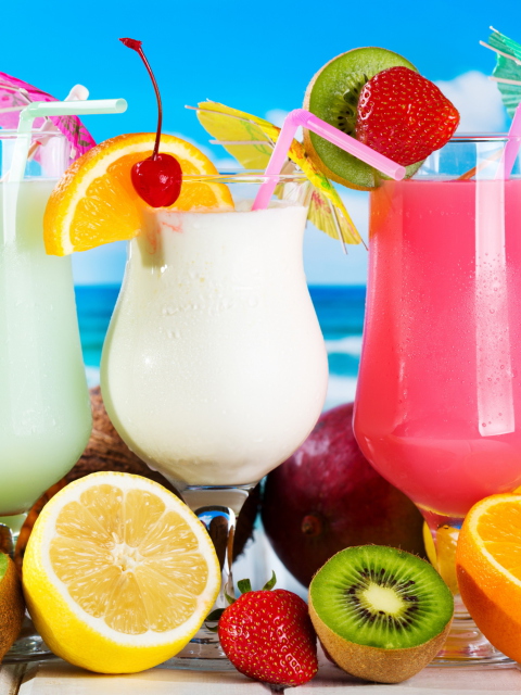 Das Summer Drinks Wallpaper 480x640