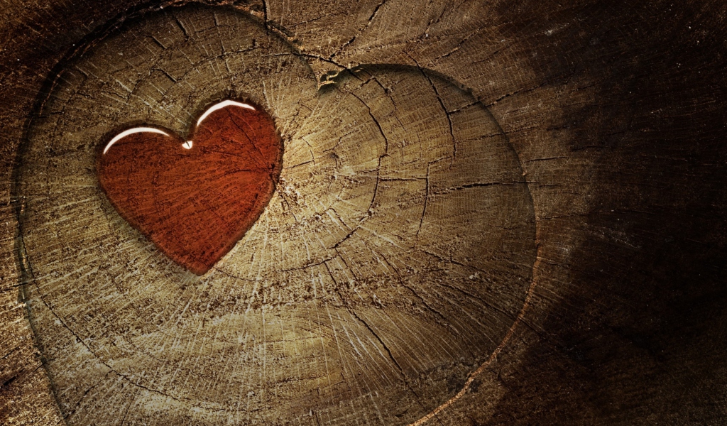 Sfondi Wooden Heart 1024x600