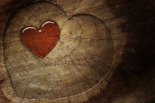 Wooden Heart Picture for Android, iPhone and iPad